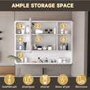 Aluminium Medicine Cabinet Mirror With 3 Colors LED Light And Defogging Function - White