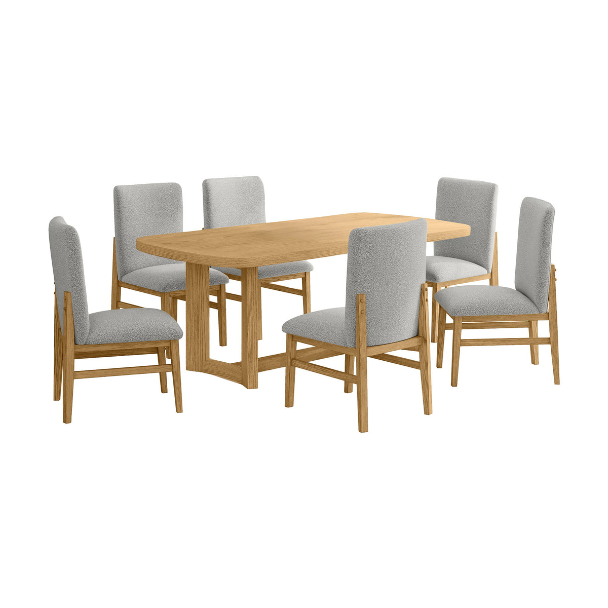 Portland Rectangular Dining Room Set in Black by Elements International, view 6