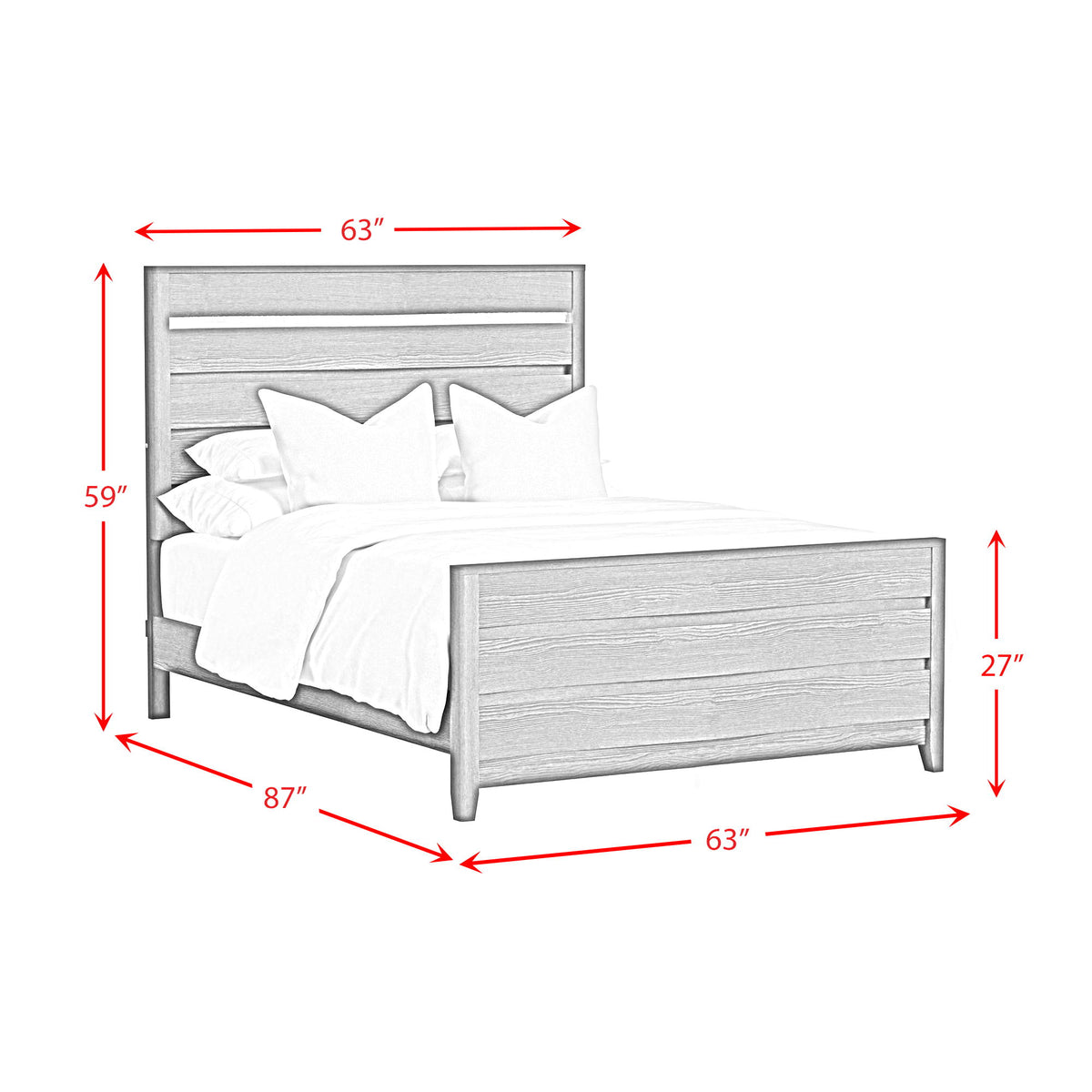 Tobias Bed With LED in Black by Elements International, view 25
