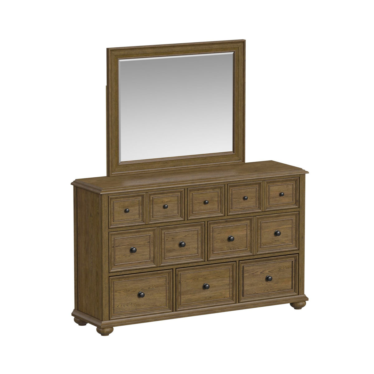 Heritage Dresser For Bedroom in Black by Elements International, view 3