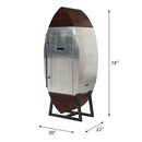Brancaster - Wine Cabinet - Retro Brown Top Grain Leather & Aluminum - Atlantic Fine Furniture Inc