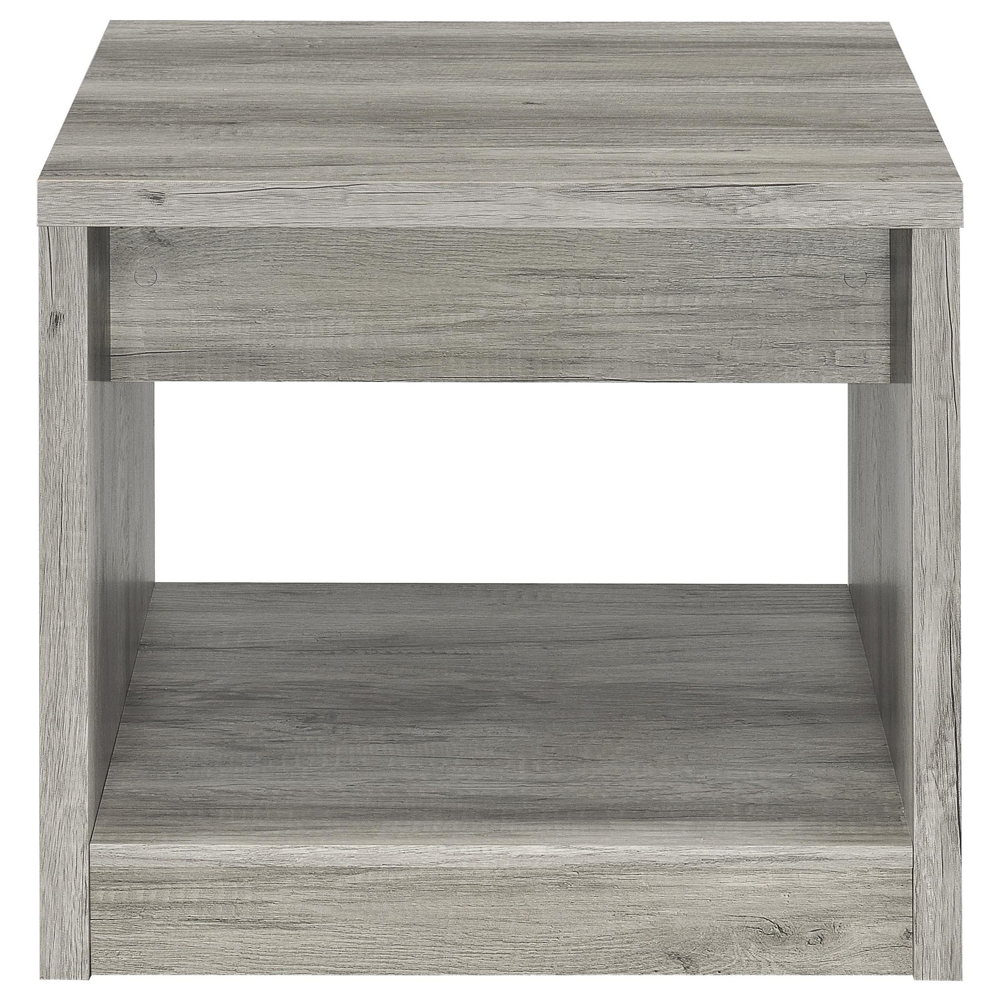 Felix 1-drawer Engineered Wood Side End Table Grey Driftwood