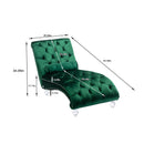 Velvet Chaise Lounge Indoor, Button Tufted Upholstered Chaise Lounge Chair With Pillow