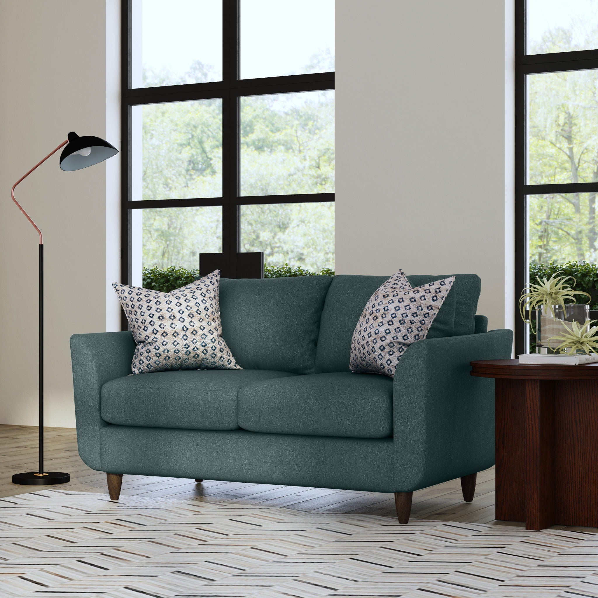 Lewis - Fabric Stationary Loveseat