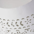 Transitional Ruby - Side Table With Lace Cut Design - White