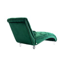Velvet Chaise Lounge Indoor, Button Tufted Upholstered Chaise Lounge Chair With Pillow