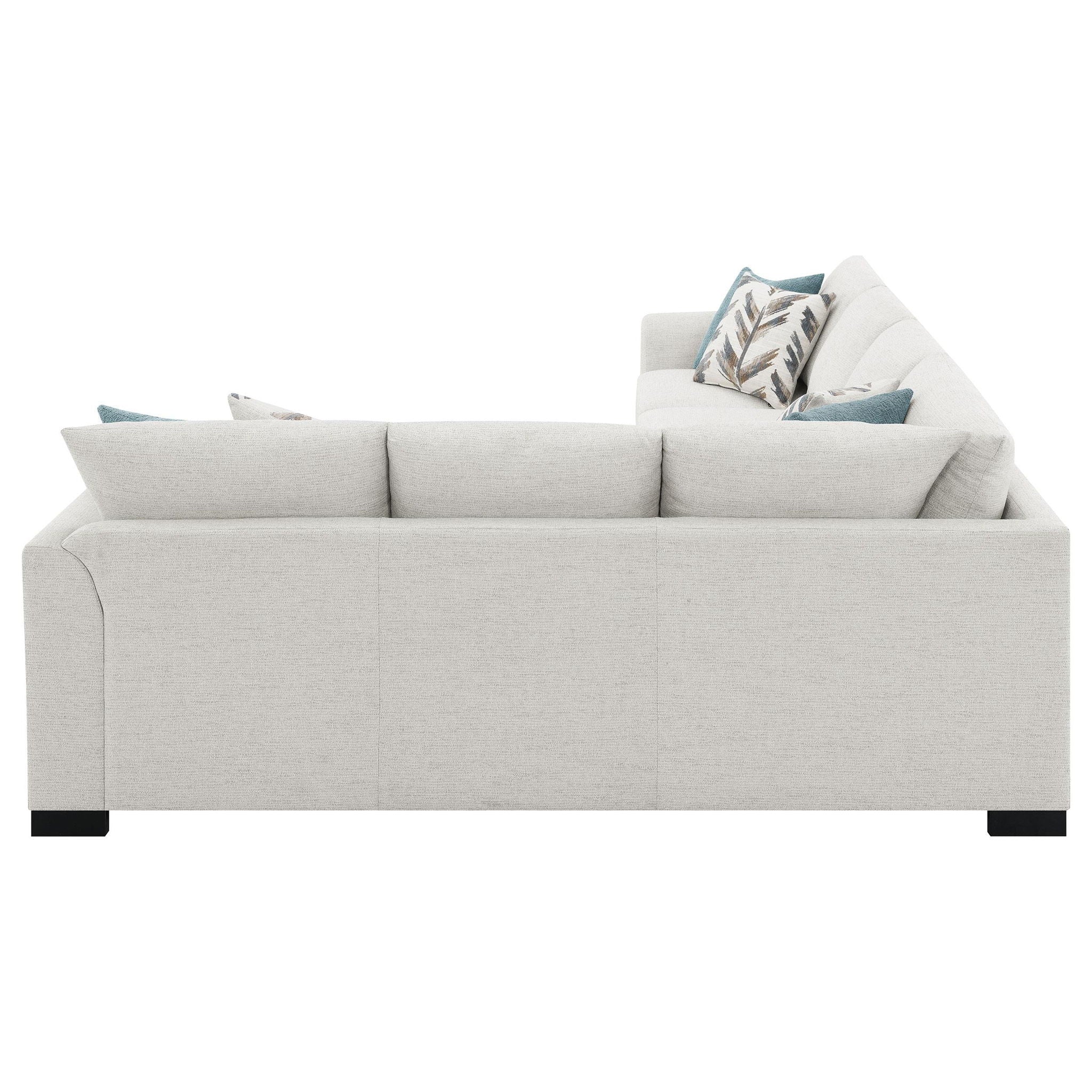 Ashford Chenille Upholstered Sleeper Sectional Sofa Greige - Atlantic Fine Furniture Melbourne FL