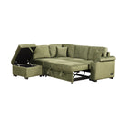 Sleeper Sofa Bed, 2 In 1 Pull Out Sofa Bed L Shape Couch With Storage Ottoman For Living Room, Bedroom Couch And Small Apartment