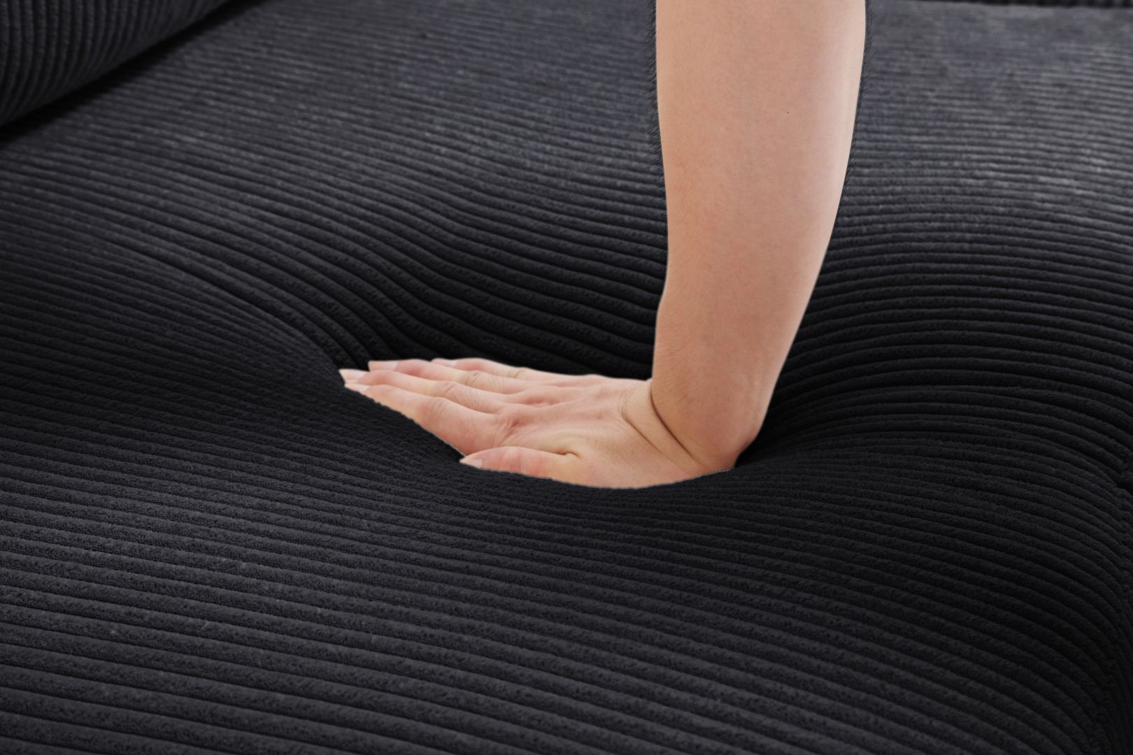 Oversized Length117.2''*Width 117.2'' Modular Sectional Sofa Couches Set ,Corduroy Upholstered Deep Seat Comfy Sofa For Living Room,Dark Gray