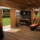 Heavy Duty Metal Storage Shed With Windows And Lockable Door, Weatherproof Outdoor Garden Shed