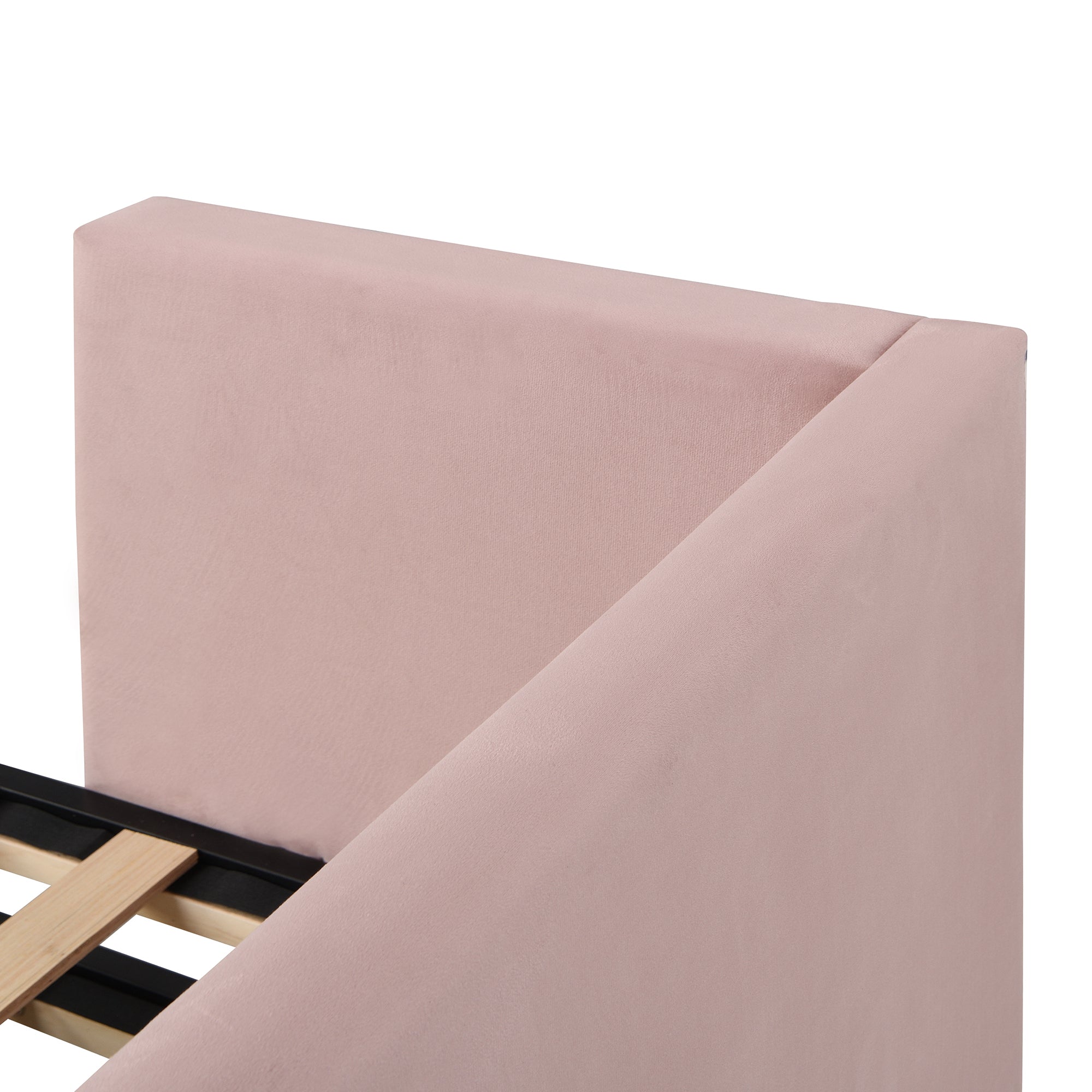 Twin Size Upholstered daybed with Pop Up Trundle, Pink - Atlantic Fine Furniture Melbourne FL