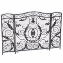 Mariella - Traditional Floral Iron Fireplace Screen With Ornate Design