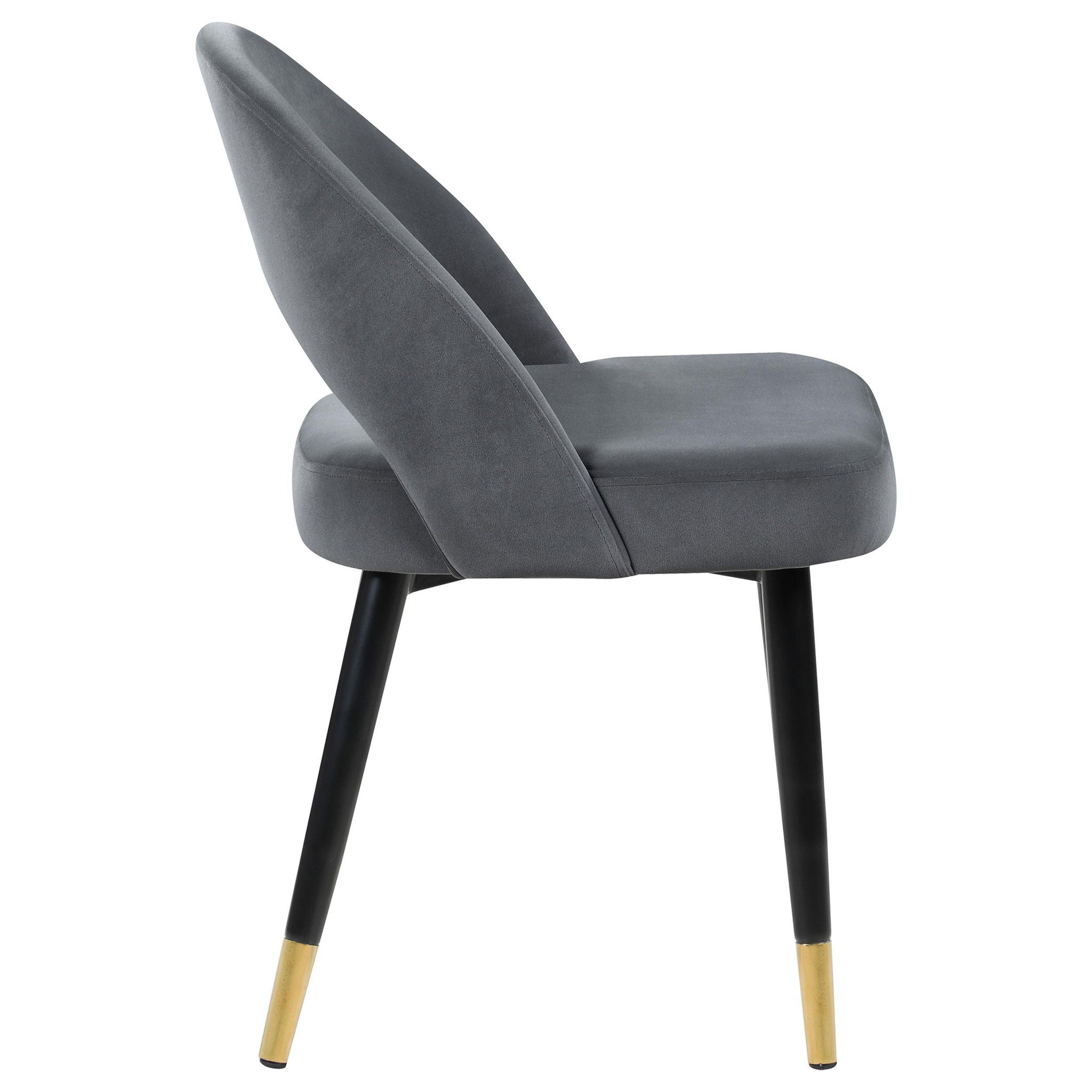 Lindsey Upholstered Dining Side Chair Grey (Set of 2) - Atlantic Fine Furniture Melbourne FL