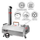 Semi-Automatic 12 Outdoor Pizza Oven Portable Wood Fired Pizza Oven Outdoor Cooking Pizza Maker Portable Pizza Oven For Authentic Stone Baked Pizzas