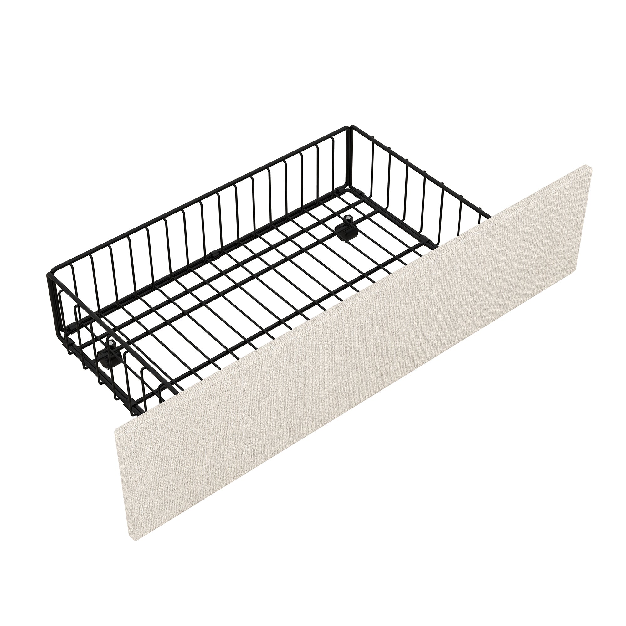 Queen Bed Frame with LED Headboard, Upholstered Bed with 4 Storage Drawers and USB Ports, Beige - Atlantic Fine Furniture Melbourne FL