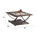 Isiah - Coffee Table - Clear Glass & Black Nickel