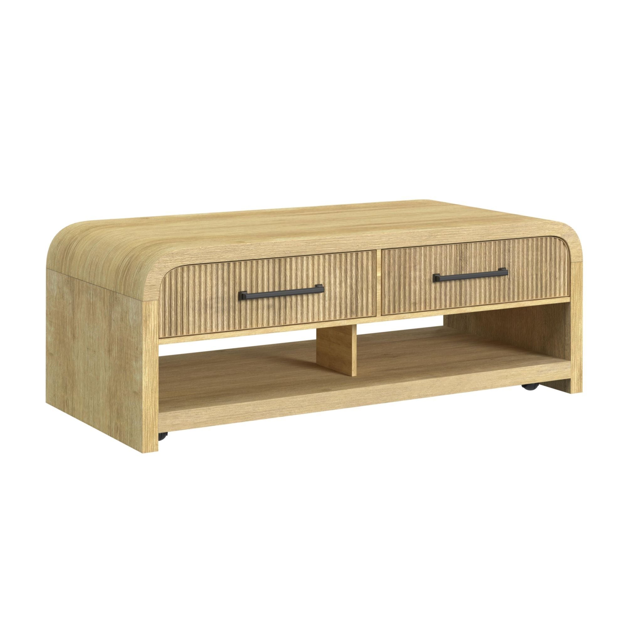 Ridgemont - Coffee Table With Casters - Natural