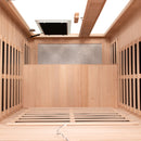 Low Emf Front Door With Heating Panel 1 People Hemlock Far Infrared Indoor Sauna Room - Natural