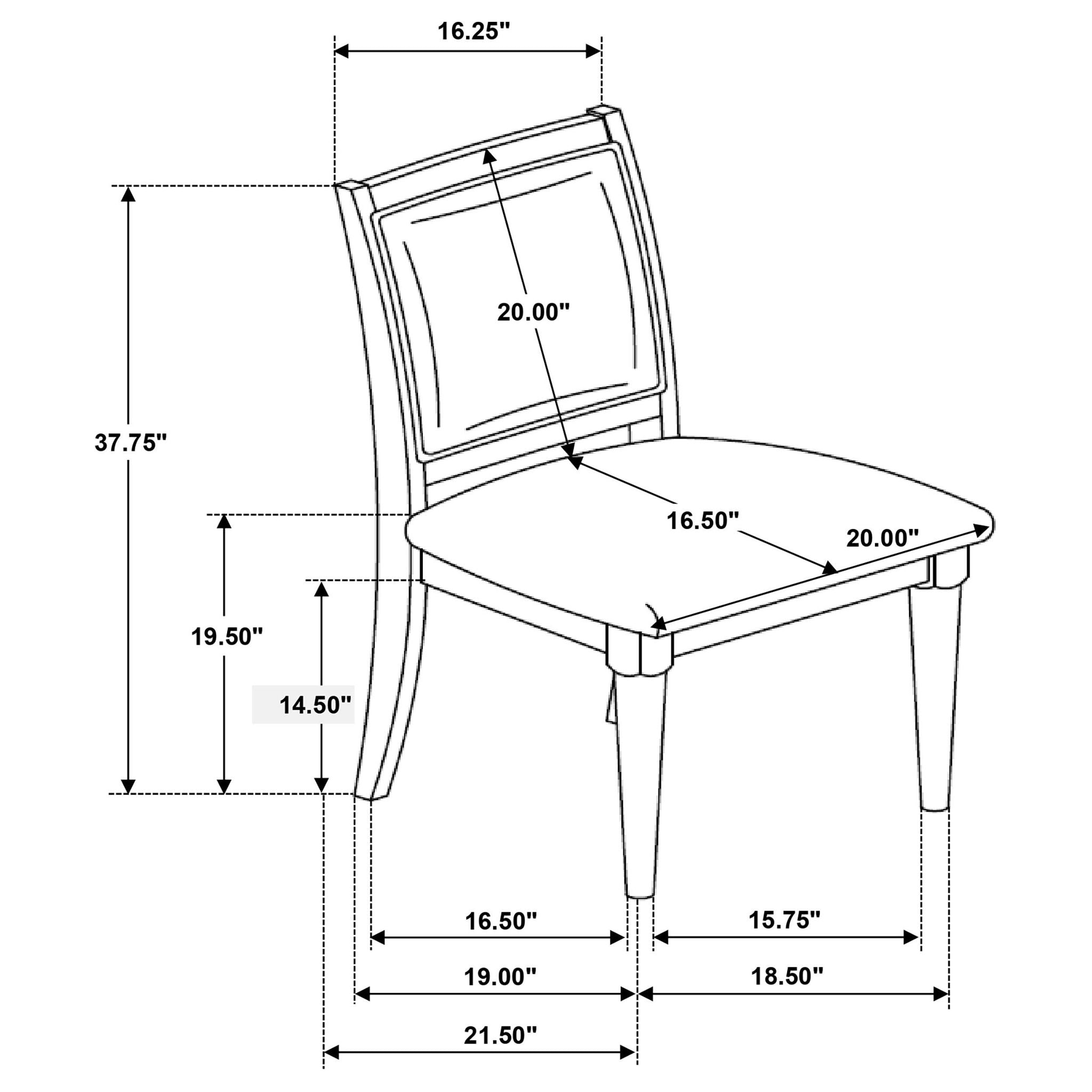 Onslow Upholstered Dining Side Chair Dark Brown (Set of 2) - Atlantic Fine Furniture Melbourne FL