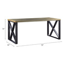 Jennavieve - Desk - Gold Aluminum - Atlantic Fine Furniture Inc