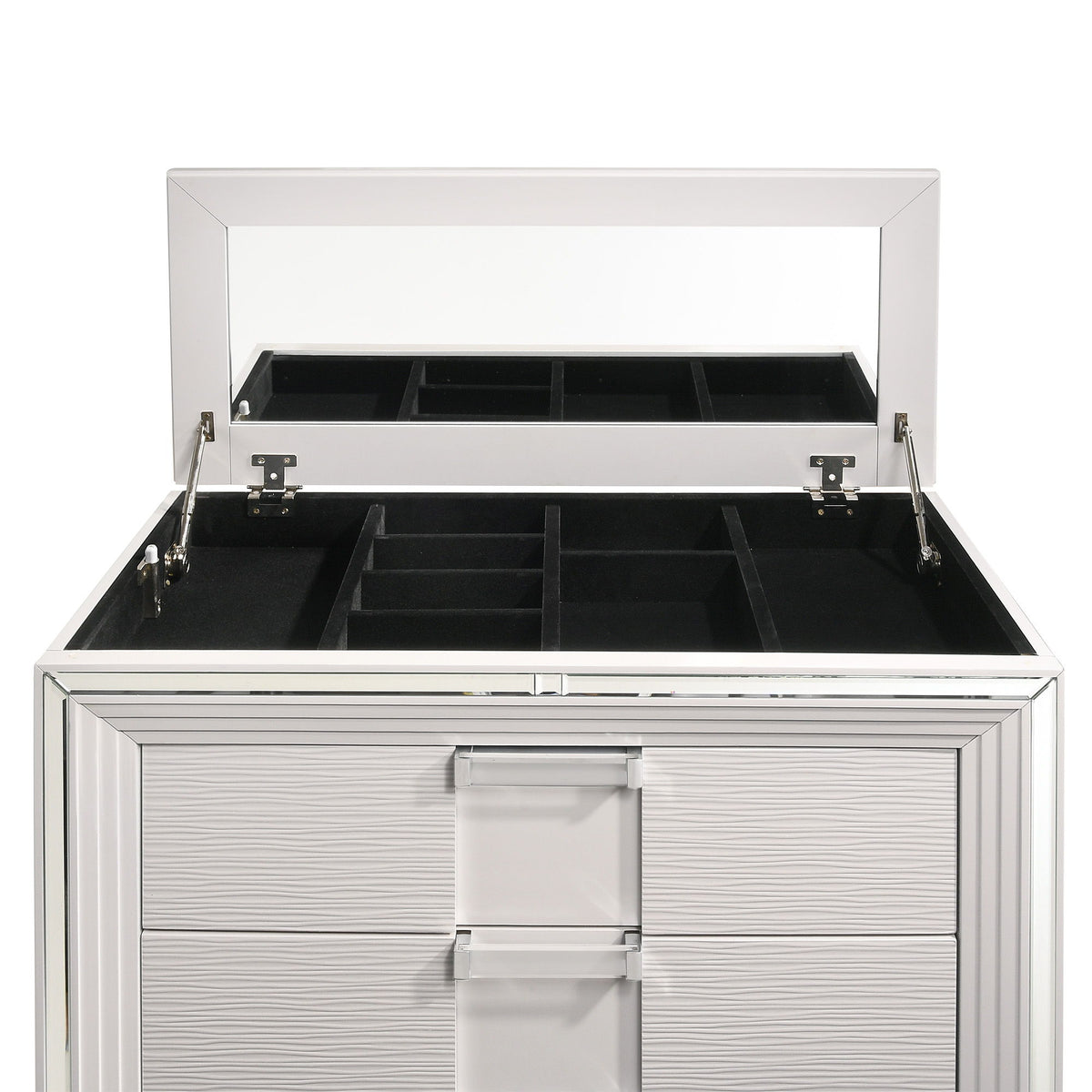 Twenty Nine 5-Drawer Flip-Top Chest in Dark Gray by Elements International, view 23