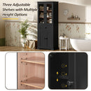 Bathroom Storage Cabinet, Adjustable Shelves & Drawer, Freestanding Linen Tower