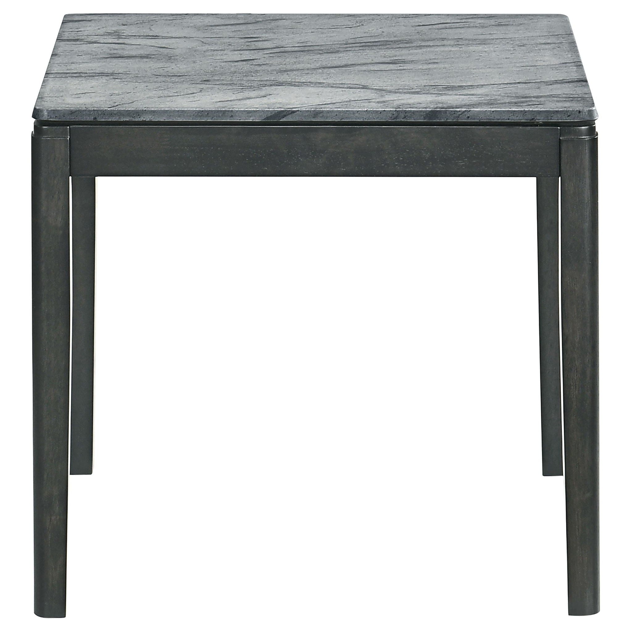 Mozzi Square Faux Marble Side End Table Grey and Black - Atlantic Fine Furniture Melbourne FL