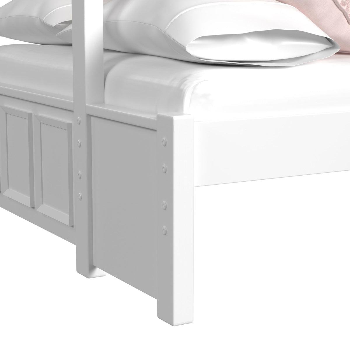 Hampton Kids Bunk With Ladder Bedroom Set in Black by Elements International, view 41