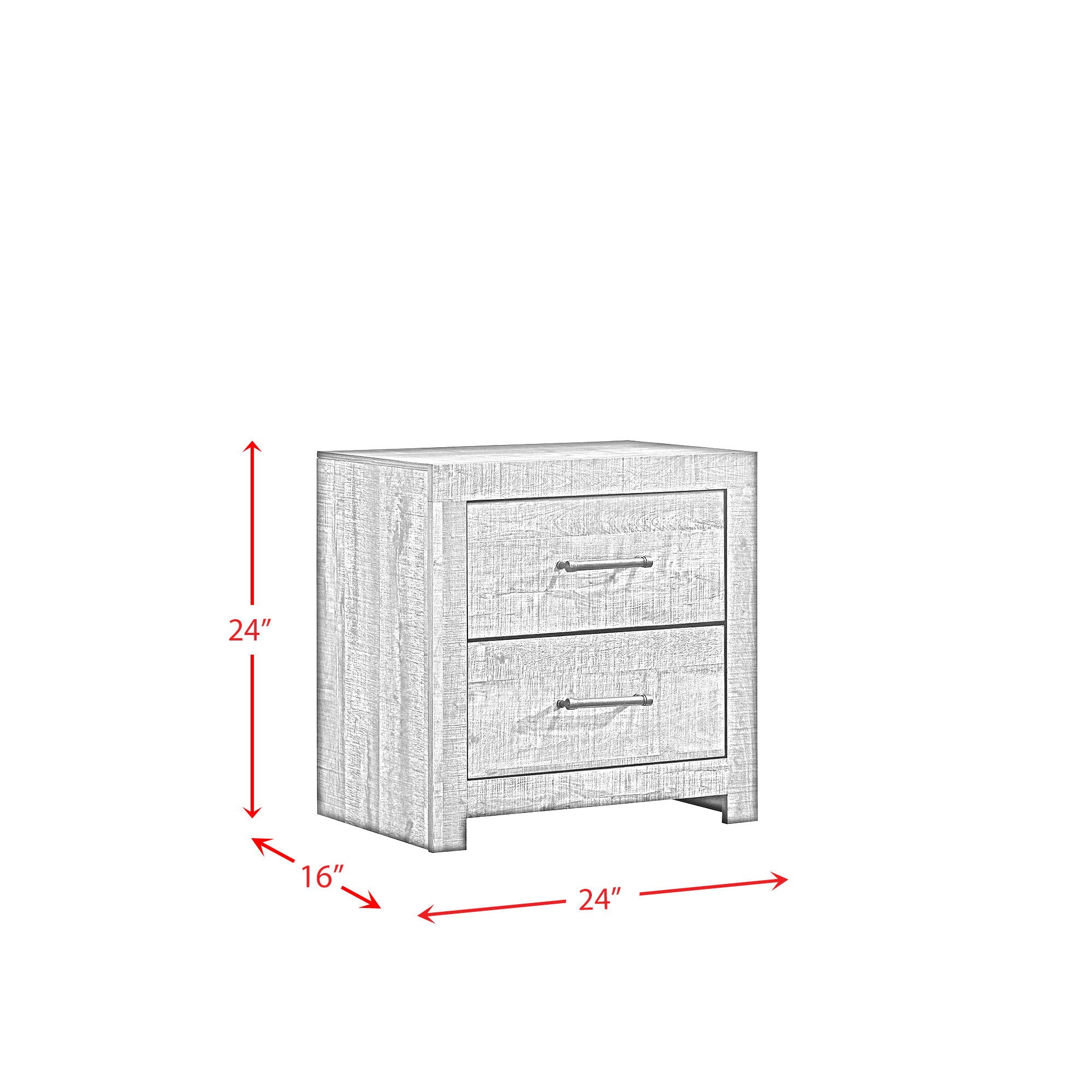 Bailey 2-Drawer Nightstand in Walnut by Elements International, view 7