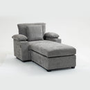 Modern Oversized Chair With Ottoman, Cupholders And USB Charging Ports