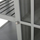 Aidah - Contemporary Kitchen Cart With Wheels - Gray