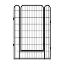 81.1" 12 Panels Heavy Duty Metal Playpen With Door, Dog Fence Pet Exercise Pen For Outdoor - Black