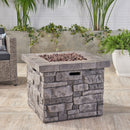 Outdoor Square Propane Fire Pit 40, 000 Btu - Gray
