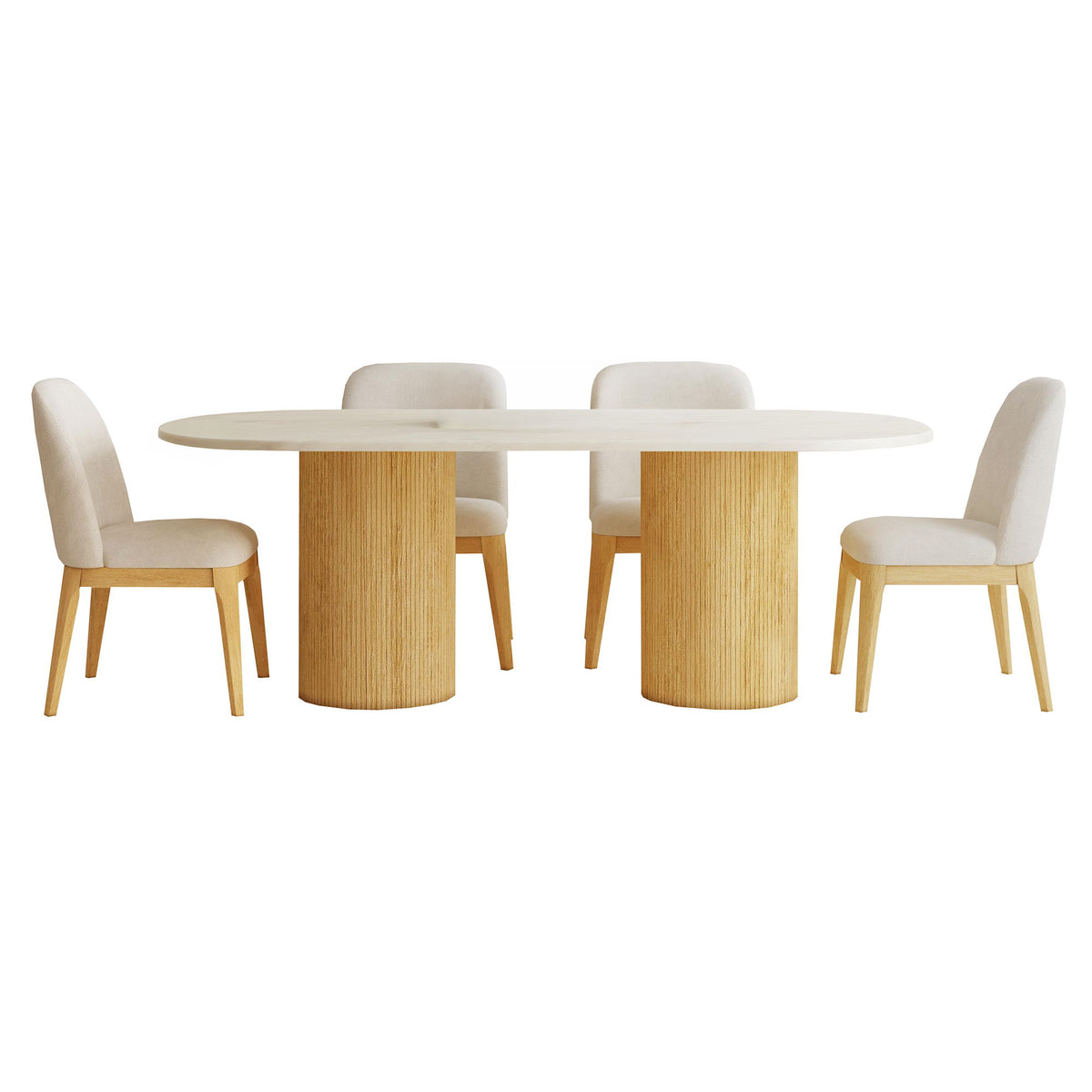 Sylvie Standard Height Dining Set, Oval Table in Black by Elements International, view 5
