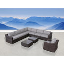 Outdoor Wicker Conversation Set With Cushions, All Weather