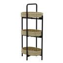 Modern 3 Tier Handwoven Side Table With Oval Organizer