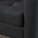 Upholstered Armchair And Storage Ottoman Set, Comfortable Single Sofa With Cup Holders And Tufted Detailing, Ideal For Living Room Or Bedroom