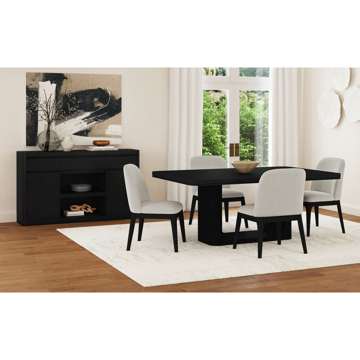 Rosalie 72" Rectangular Dining Table in Black by Elements International, view 12