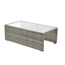 8 Piece Patio Sectional Wicker Rattan Outdoor Furniture Sof Set With One Storage Box Under Seat And Cushion Box - Gray / Black