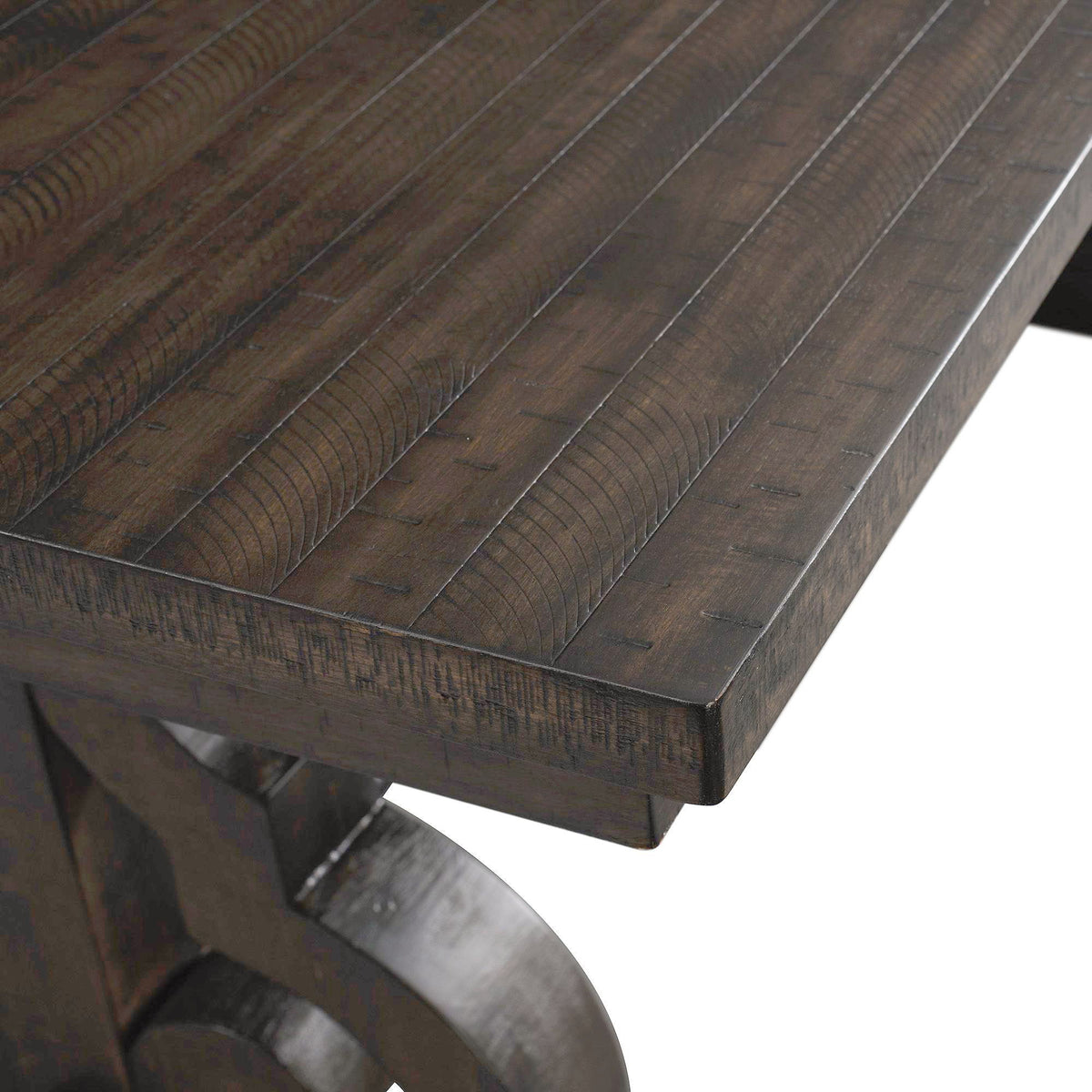 Stone Dining Table in Dark Gray by Elements International, view 5