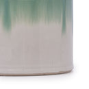 Gradient Flowerpot (Set of 2), Planter For Patio, Garden, Windowsill - White / Green