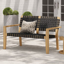 Woven Rope Outdoor Deep Seating Porch Loveseat For Garden