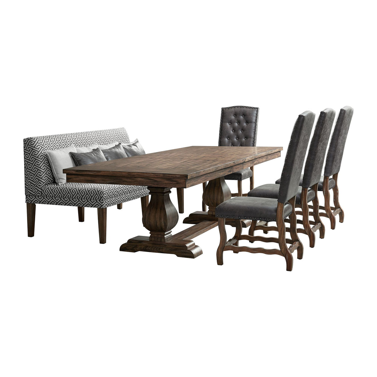 Gramercy Dining Set in Dark Brown by Elements International