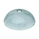 Crackle Vessel Sink, Round Bowl With Pop Up Drain - Clear