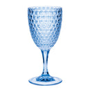 Diamond Cut Plastic Wine Glasses (Set of 4)