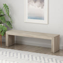 Acacia Wood Dining Bench, Farmhouse Style