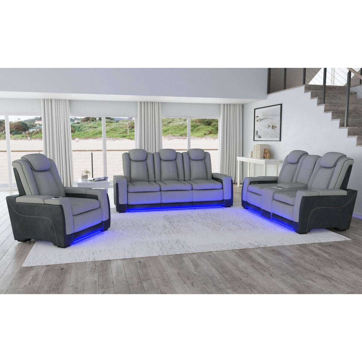 Lantana Living Room Set in Charcoal by Elements International, view 13