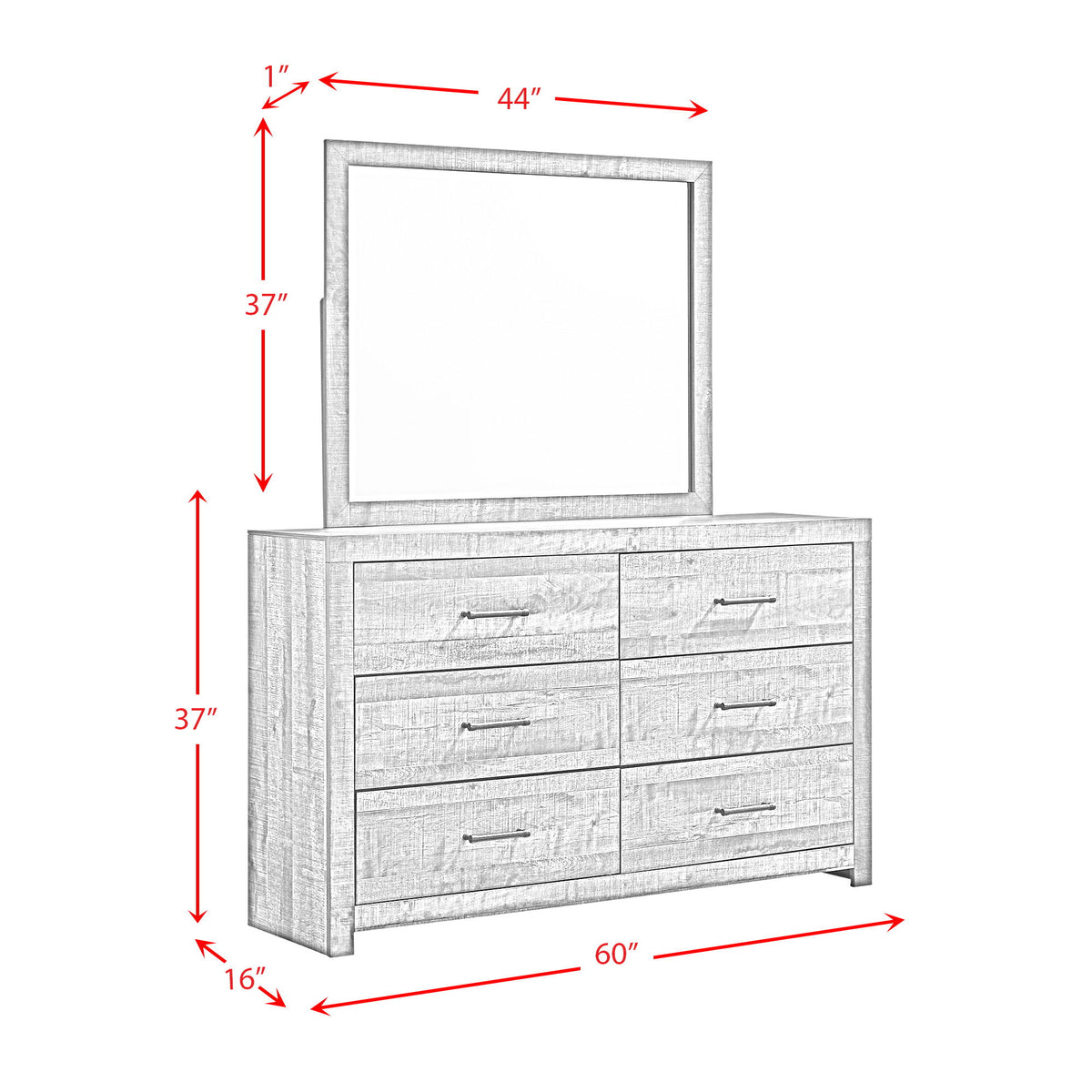 Bailey Bookcase Panel Bedroom Set With Bluetooth in Dark Brown by Elements International, view 16