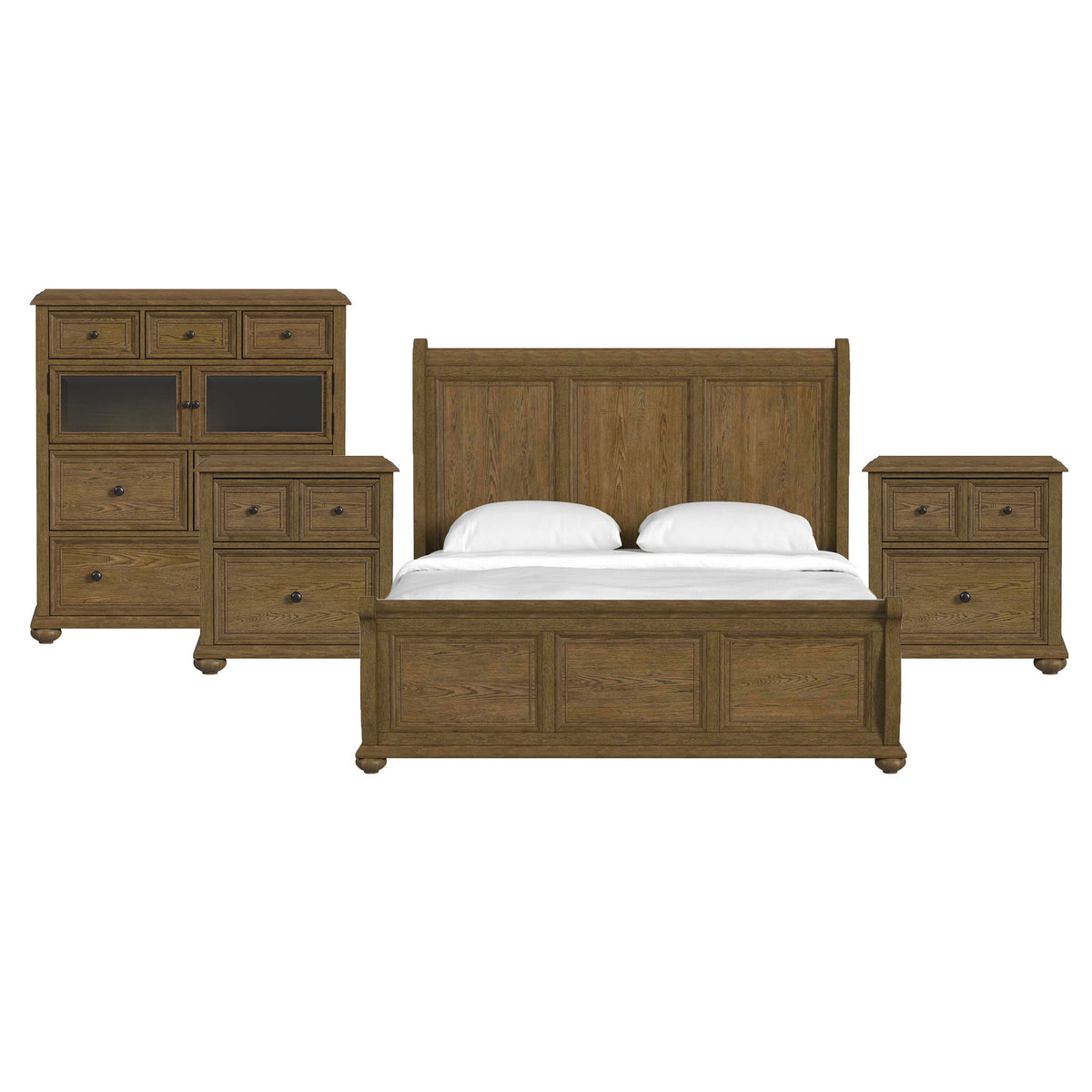Heritage Sleigh Bedroom Set in Black by Elements International, view 13