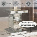 Nysa - End Table - Mirrored & Faux Crystals - 20" - Atlantic Fine Furniture Inc